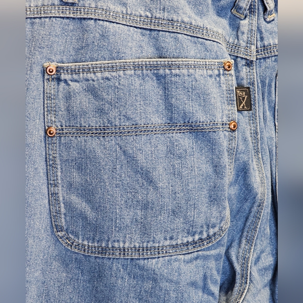 GX Vintage 90s Y2K Know Who You Are Jeans 30x30 Carpenter Baggy Wide Leg Jeans - Picture 11 of 15